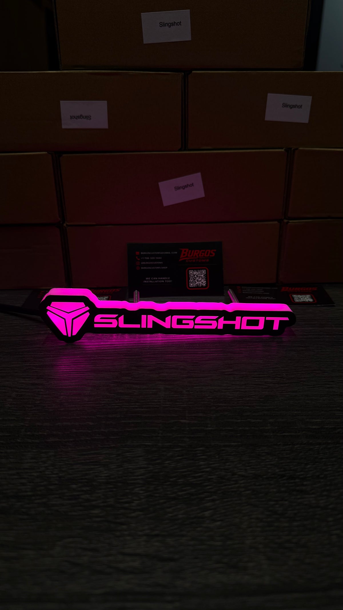SLING SHOT RGB LED Emblem | Flow Series Color-Changing Car Badge