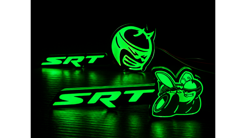 Scat Pack RGB LED Grille Emblem – App Controlled Color Changing Badge