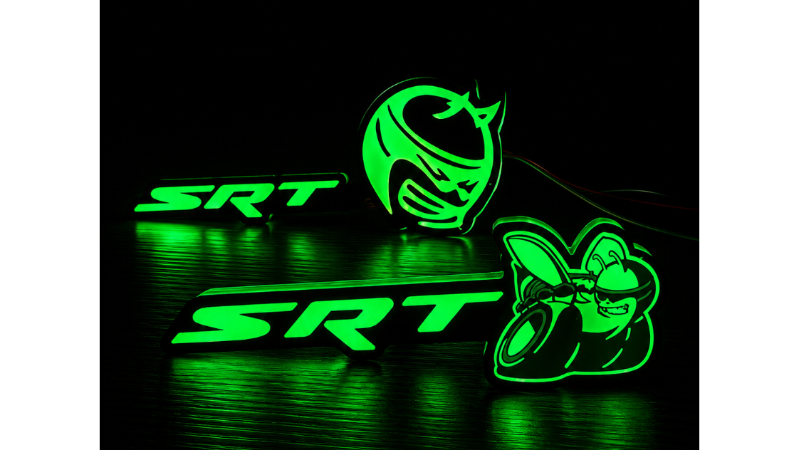 Scat Pack RGB LED Grille Emblem – App Controlled Color Changing Badge