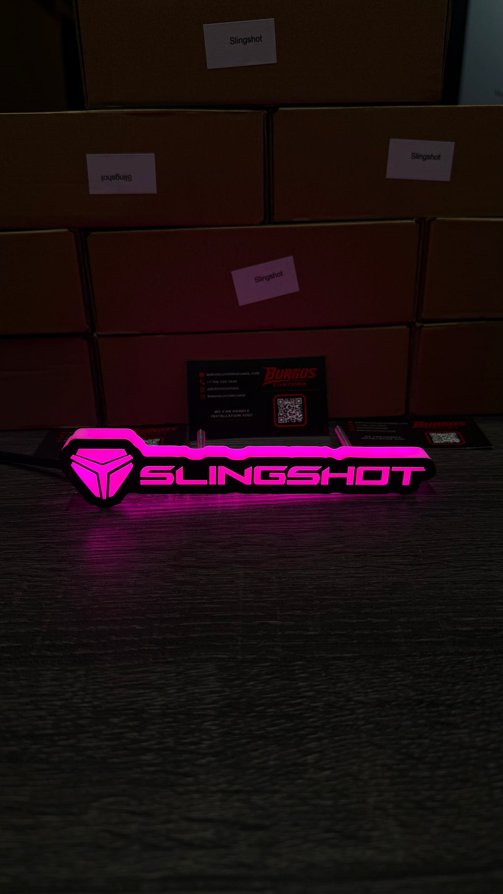 SLING SHOT RGB LED Emblem | Flow Series Color-Changing Car Badge