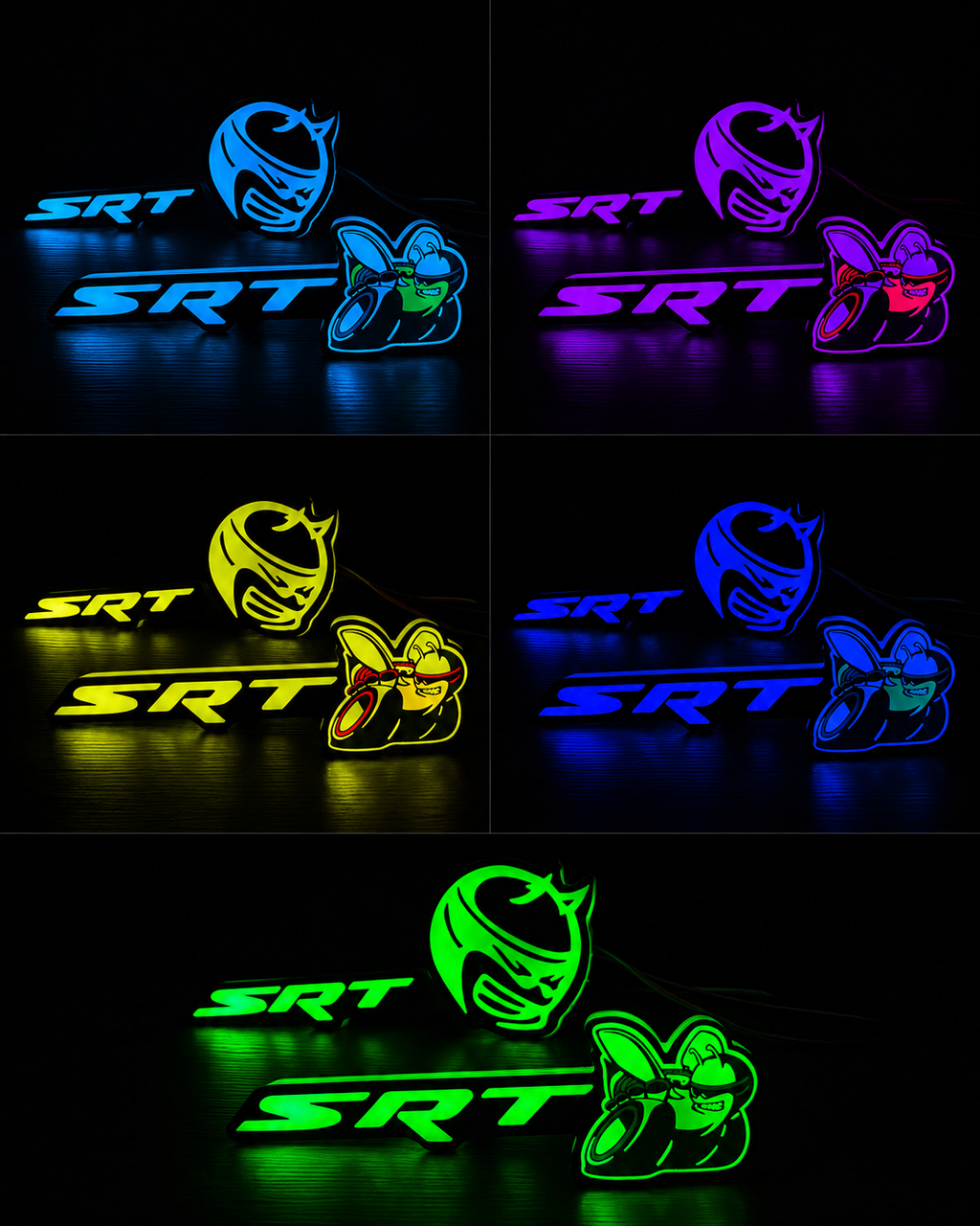 Scat Pack RGB LED Grille Emblem – App Controlled Color Changing Badge