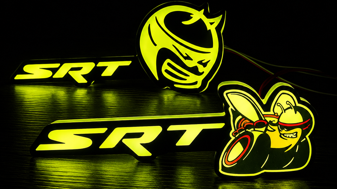 Scat Pack RGB LED Grille Emblem – App Controlled Color Changing Badge