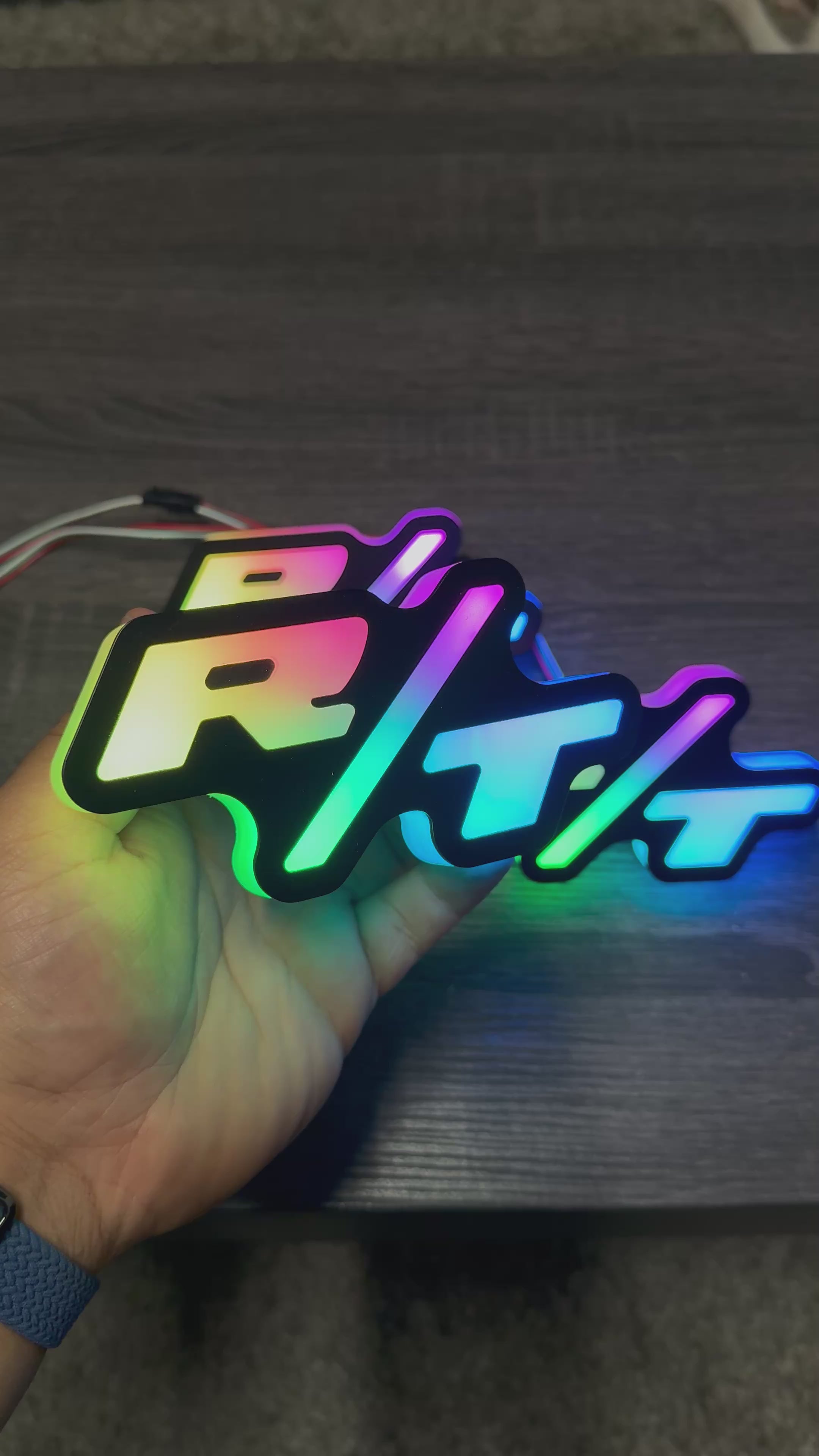 Dodge R/T RGB LED Grille Emblem – App Controlled Color Changing Badge